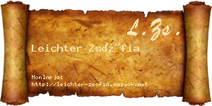 Leichter Zsófia névjegykártya