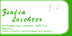 zsofia leichter business card